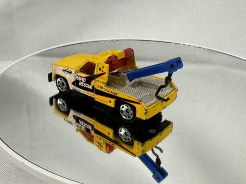 2002 Matchbox 87 GMC Wrecker Tow Truck Service Station Playset Loose Yellow Rare - Picture 6 of 13