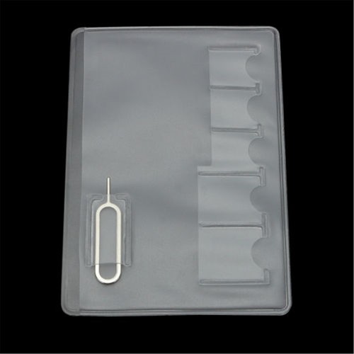 Estuche de almacenamiento con soporte para billetera para tarjetas SIM de 5 piezas con pin de expulsión Soporte para tarjeta SIM de 5 ranuras - Imagen 7 de 7