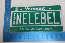 Vermont VT License Plate Tag Vanity Nellie Bell Belle Nickname NELEBEL #2