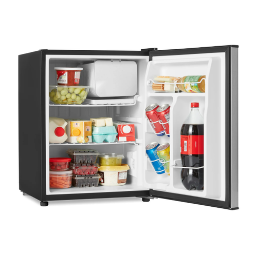 2.7 Cu ft One Door Mini Fridge, Stainless Steel Look, New, Width 19.1" GL27S5 - Picture 2 of 11