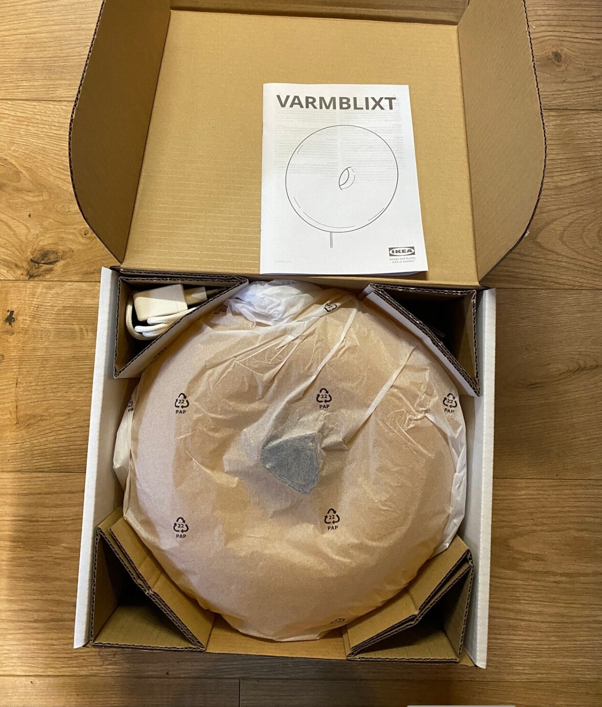 IKEA VARMBLIXT LED Table/Wall Donut Lamp Orange Glass/Round Sabine Marcelis NEW! Falak Tayyeb