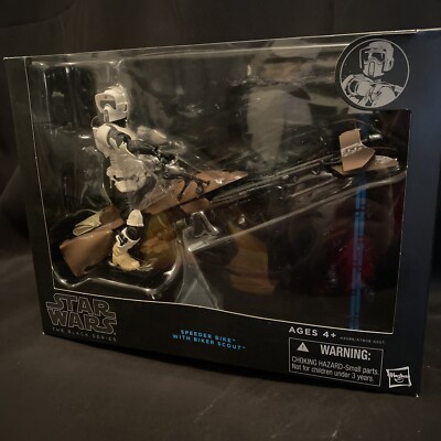 Hasbro Star Wars The Black Series Speeder Bike Vehicle With Biker Scout New MIB
