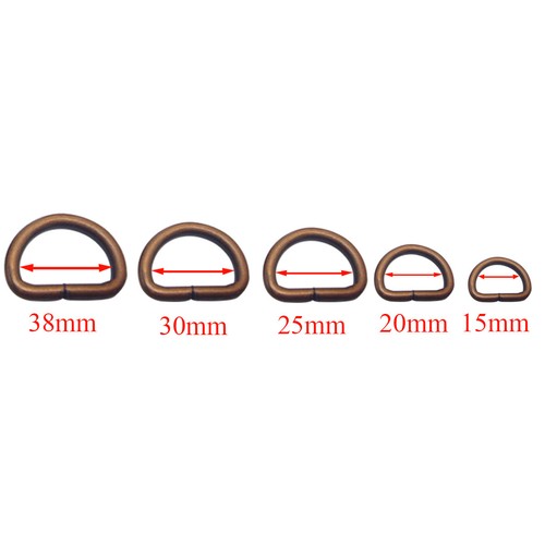 10/20pcs Metal D Rings Non Welded Fasteners Buckle for Handbags Purses Backpacks - Picture 6 of 9