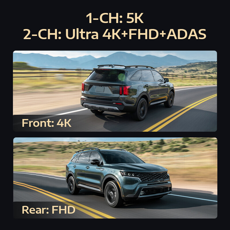 ARPHA B25 Dash Cam 5K/4K/1K  64GB TF Built-in 5G WI-FI ADAS GPS G-Sensor