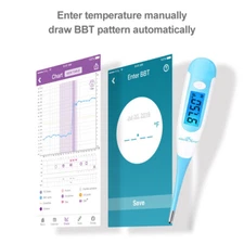 Easy@Home Digital Oral Basal Thermometer - Large Blue Backlit Display  – EBT-100