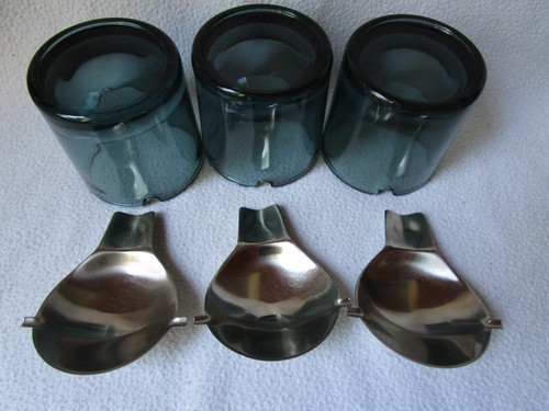 WMF Wagenfeld 3 Kippascher turmalin Glas Aschenbecher Ascher Designklassiker TOP - Bild 6 von 6