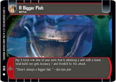 STAR WARS TCG PHANTOM MENACE A BIGGER FISH 61/90 GEM MINT Tip Top Shelf Card
