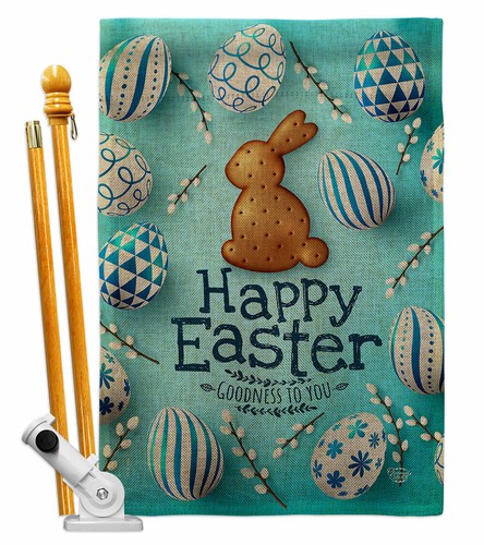 Easter Goodness Burlap Garden Flag Springtime Decorative Gift Yard House Banner - Picture 6 of 19