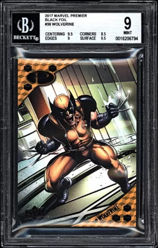 2017 Upper Deck Marvel Premier Wolverine Black Foil Parallel #d 1/5 BGS 9 Alpha