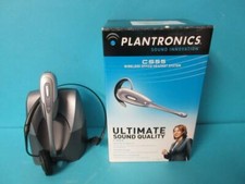 PLANTRONICS CS55 69700-01 WIRELESS HEADSET W/ HEADBAND AC ADAPTER BOX USED
