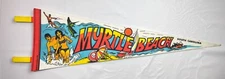Vintage Myrtle Beach South Carolina S.C. Pennant 1970s Era Trench Mfg.