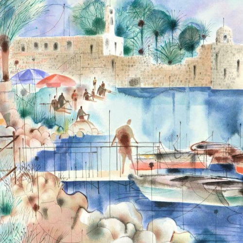 Shmuel Katz "Sea of Galilee" Signed Limited Edition Serigraph on Paper AP - Picture 2 of 2