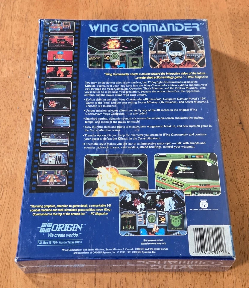 New Sealed Wing Commander Deluxe Origin 3.5" Disk IBM PC 1991 Big Box Game CIB - Image 3 of 4