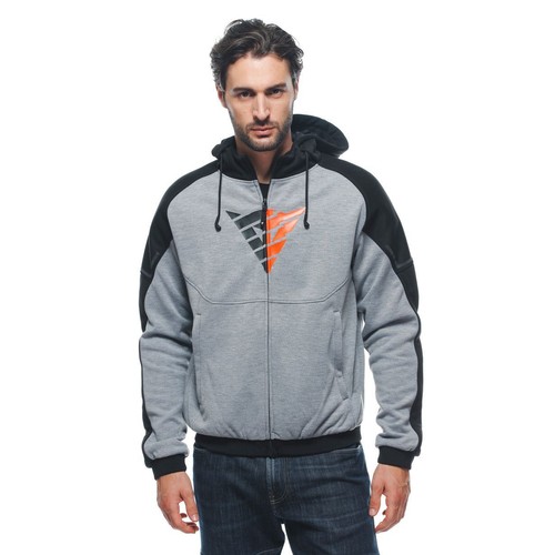 Giacca Poliestere Uomo Dainese DAEMON-X Melange-Grigio/Nero/Rosso-Fluo - Foto 7 di 12