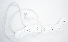Easy Home Flexible Surge Protector White 6 Outlet Device Plug In USED Power