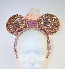 Disney 2019 Epcot Food  Wine Festival Cupcake Minnie Sequin Ears Headband NEW