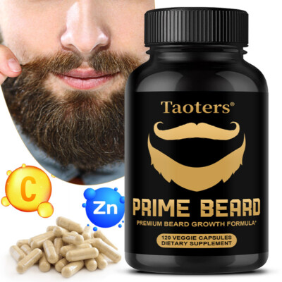 Beard Growth Formula Capsules Follicle Health, Balance Beard And Hair Health