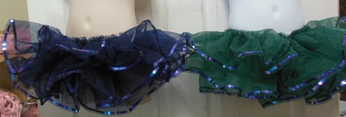 Wolff Fording Organdy 3 Layer Tutu Sequin Edging 2 colors Navy or Hunter Green - Picture 2 of 13