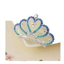 Princess Tiara Comb, 2PCS Crystal Rhinestone Crown Hair Comb, Mini Crown