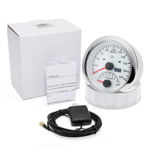 2 Gauge Set 85mm GPS Speedometer 200MPH w/tacho&85mm 4 in 1 Multifunction Gauge - Bild 17 von 17