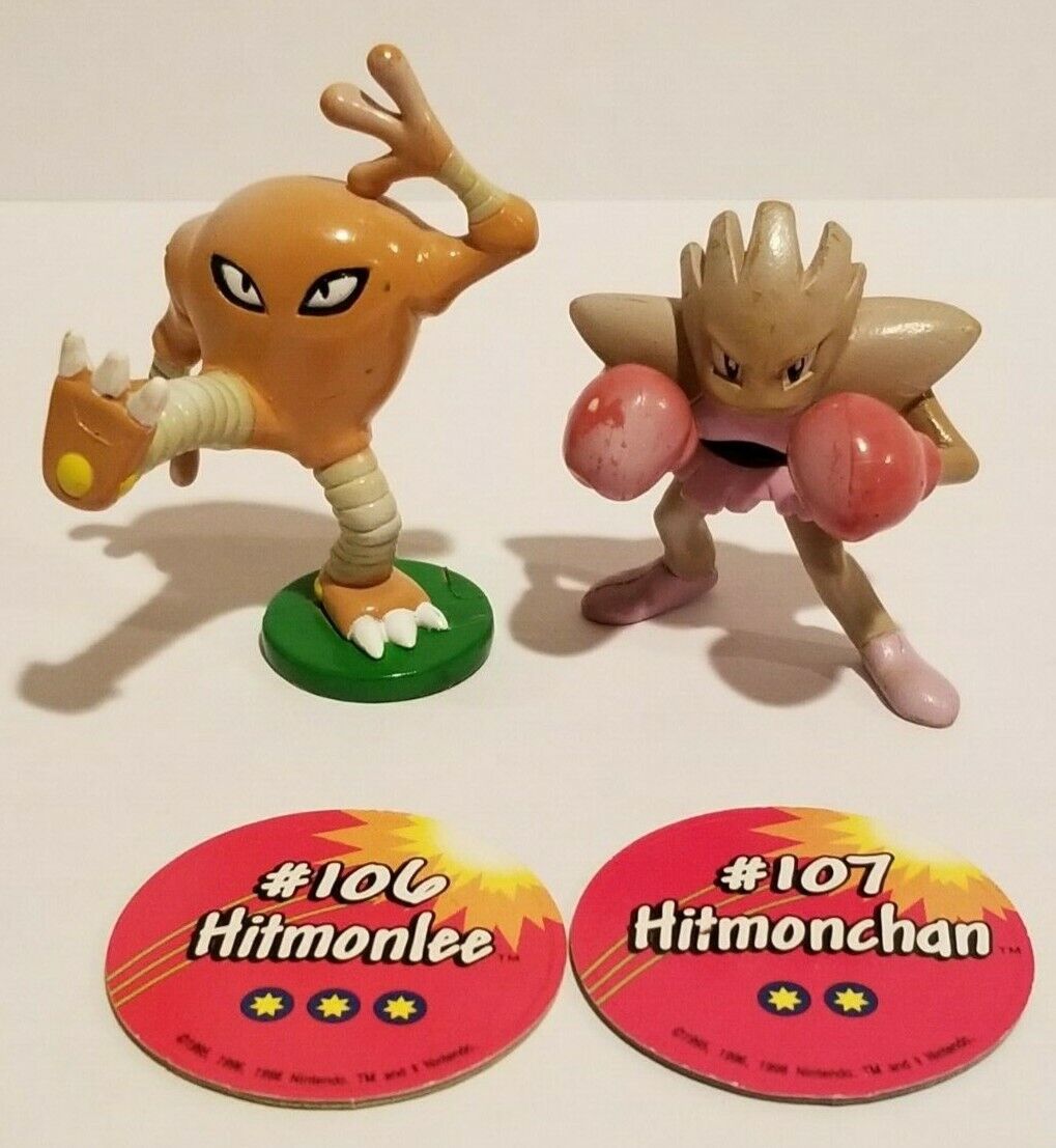 Hitmonlee & Hitmonchan(2 pcs)Pokemon Monster WazaColle Bandai Collection  Figure.