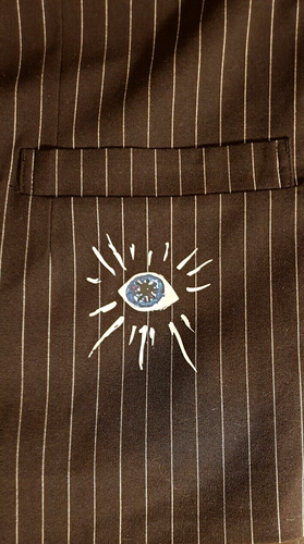LOITER Heartache Blazer LoiterNYC Streetwear Pinstripe Jacket Size Men's XL BNWT - Picture 5 of 13