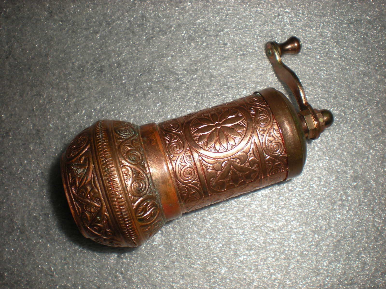 Vintage ACAR Engraved Pepper Mill Grinder ASIS ITS STUCK AND WONT TURN
