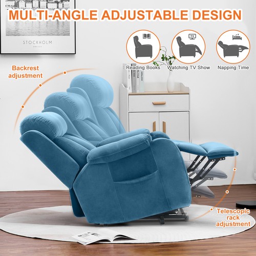 Electric Power Lift Recliner NEW Chair Living Room Single Sofa Chair w/ Remote - Picture 25 of 26