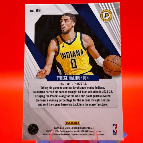 2024 Tyrese Haliburton Panini Prizm Temple Men #99 - Picture 2 of 2