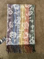 New Cejon Knit Scarf Floral Pattern Made in Italy 65”