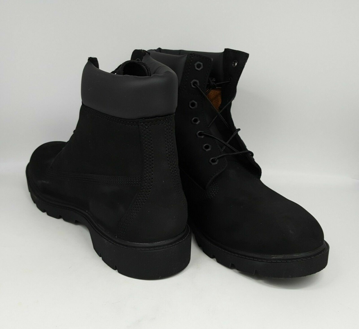 TIMBERLAND MEN'S 6 INCH BASIC WATERPROOF SUEDE BLACK NUBUCK BOOTS