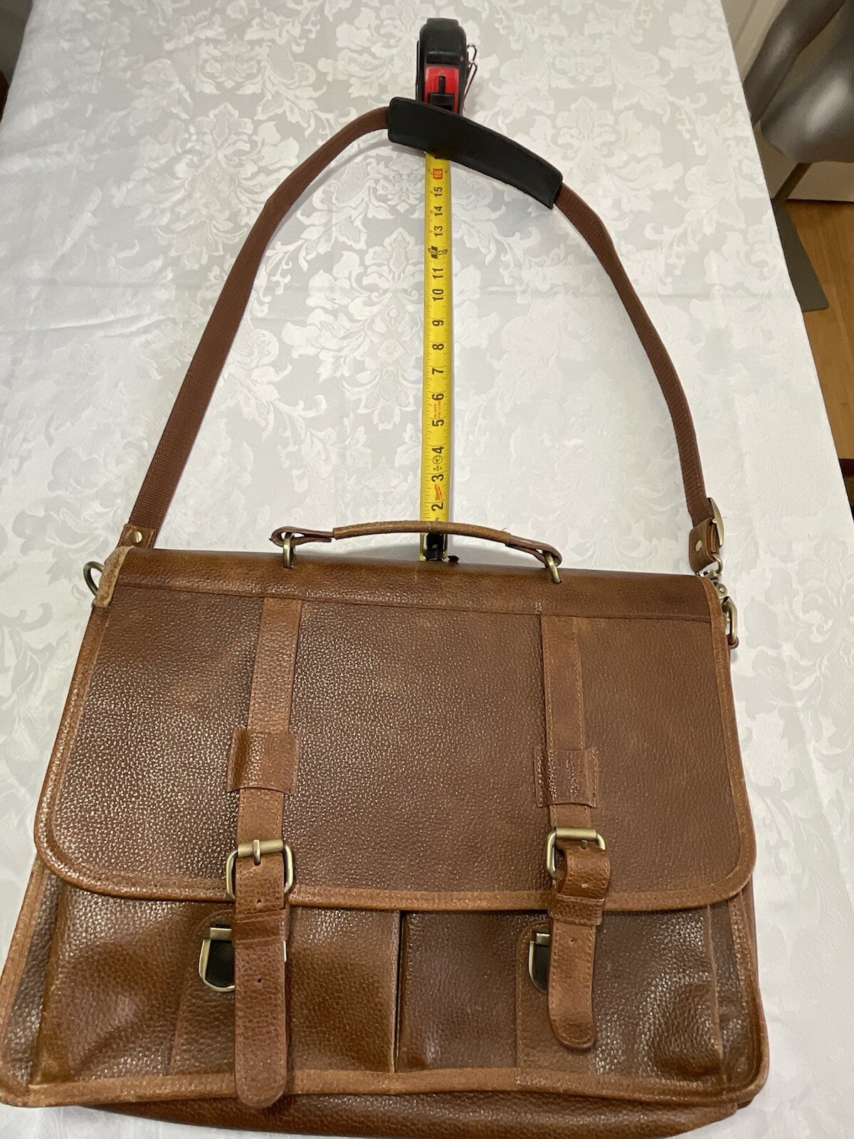 Ameri Leather Briefcase Satchel Messenger Laptop … - image 8