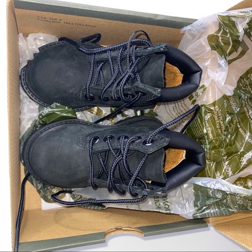 Neu im Karton Kleinkinder Timberland Premium schwarz Nubuk wasserdichte Stiefel Größe 5 - Bild 4 von 8