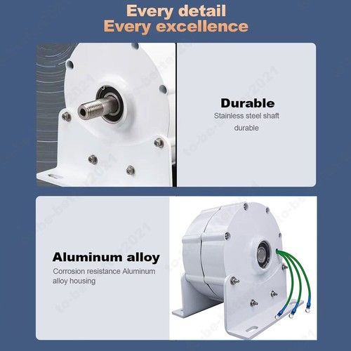 Moteur alternateur générateur aimant permanent 3 phases 3000W -8000W 12-48V - Photo 10/21