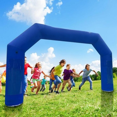 Blue Inflatable Arch15.09x11.4ft Hexagonal Inflatable Advertising Arch No Blower - Picture 1 of 16