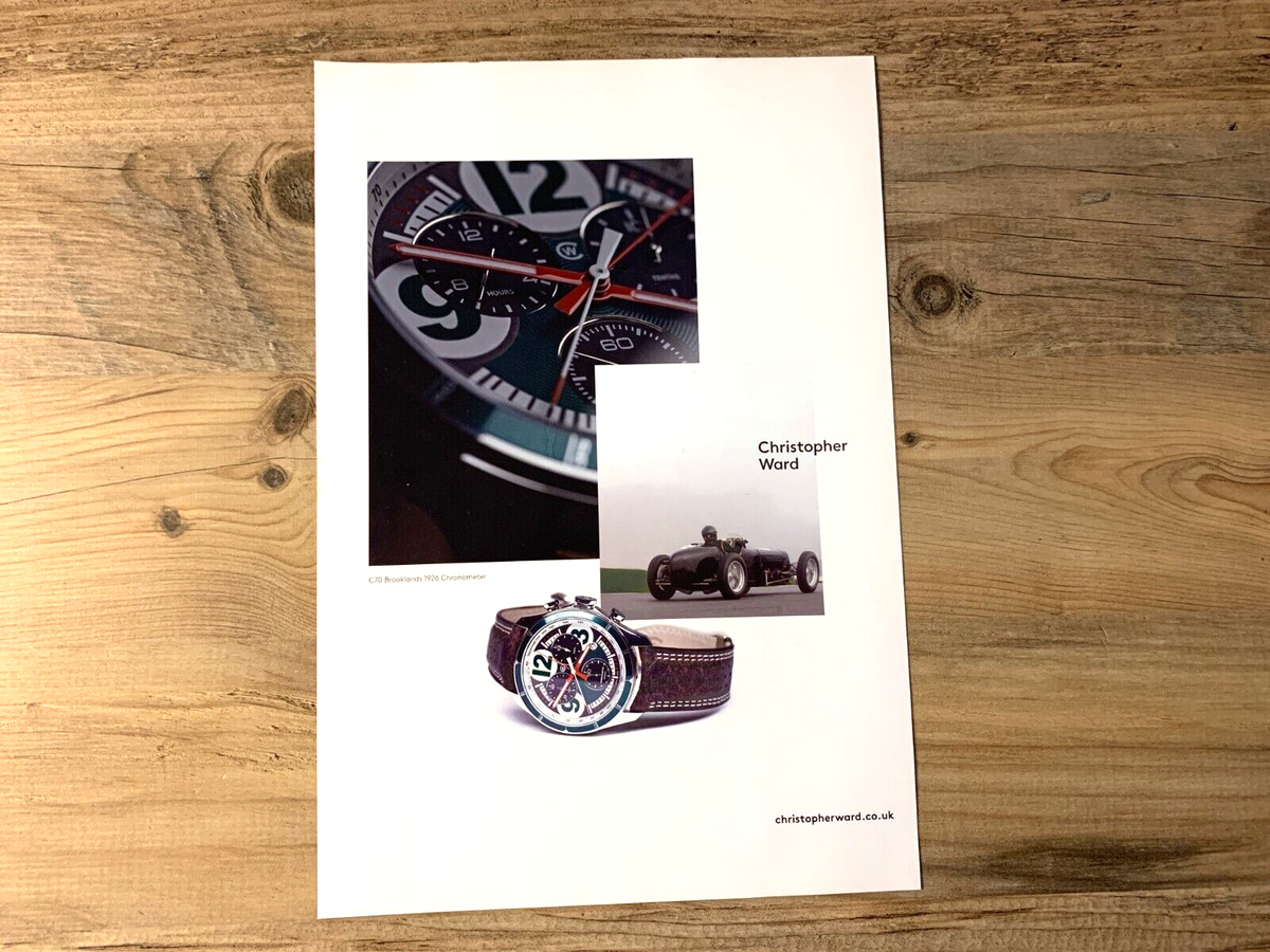 CHRISTOPHER WARD C70 BROOKLANDS CHRONO FRAMEABLE WALL ART WATCH