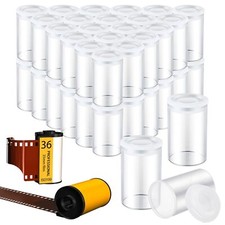 50 Pcs Film Canisters with Caps 35 mm Plastic Film Canister Holder Camera Ree...