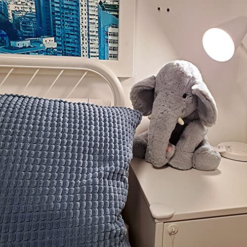 Plush Giant Elephant Stuffed Animal, Soft Huggable Cute Elephant Plush Toy - Picture 2 of 8