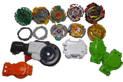 Lot Of Hasbro Tomy Beyblades  W/ Launchers Devastate evo Belfyre b7