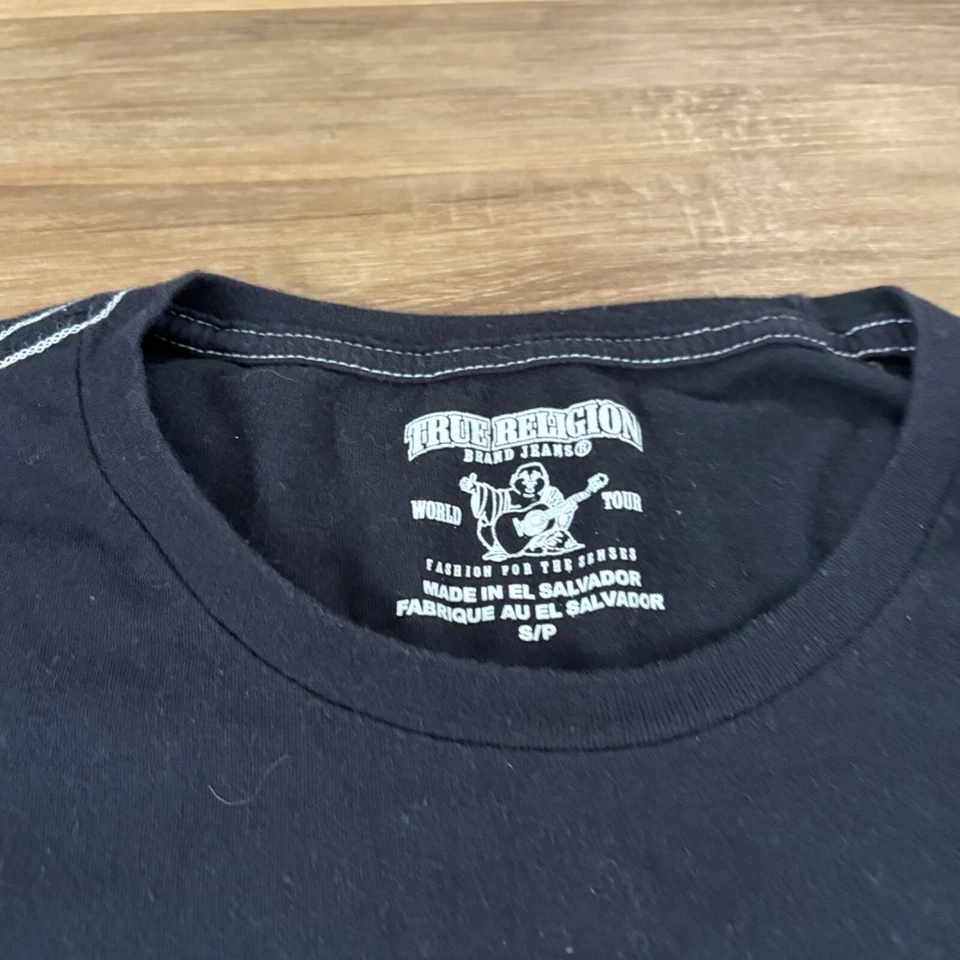 Camisa masculina manga longa True Religion pequena turnê mundial goteja - Imagem 4 de 4