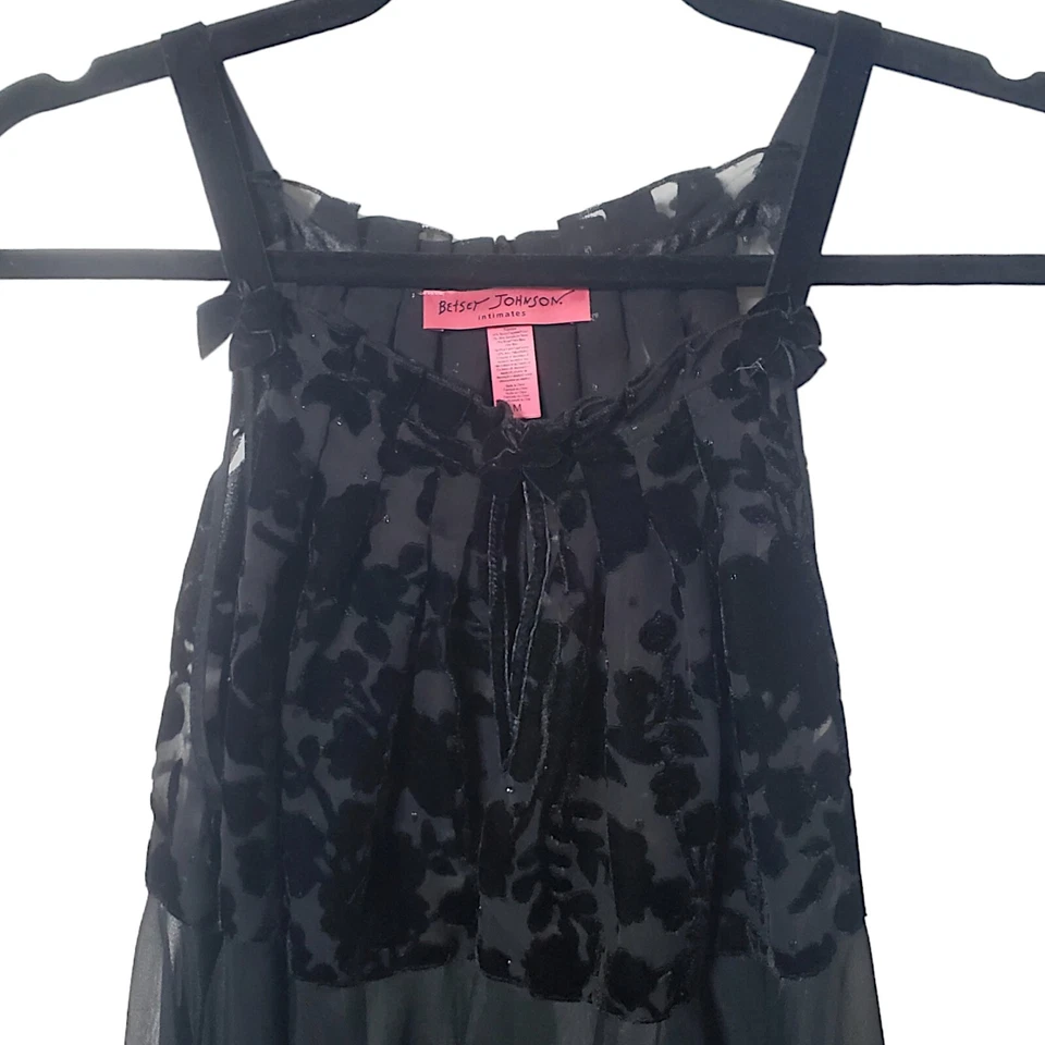 Mini Vestido Betsey Johnson Terciopelo Burnout Sin Mangas Talla M Chemise Íntimo Para Mujer Foto 2 de 4