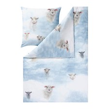 Bettwäsche Schafe Wolken Estella Wilson 4457 630 Blau Kuschelflanell Lamm Himmel