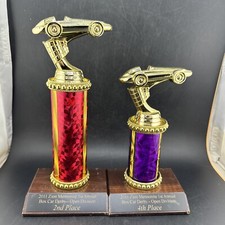 2 Soap Box Derby Racing Car Plastic Derby Engraved   