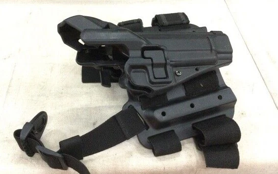 BLACKHAWK L3 BERETTA 92/96 BLACK SERPA USMC DROP-LEG HOLSTER K RH TACTICAL USGI - Image 2 of 3