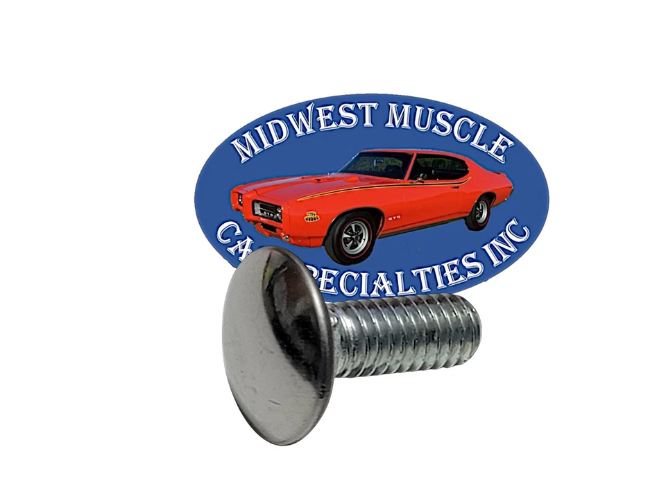 Болты бампера с круглой головкой из нержавеющей стали для передней и задней части GM GMC 5/16-18x1 дюйма 4 шт. L - Изображение 4 из 4