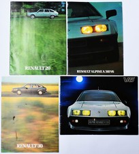 4 Autoprospekte Renault 20 Renault 30 Renault Alpine A 310 V6 Auto Prospekt