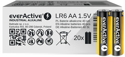 everActive Industrial LR6 AA 1,5V Batterie 40er Packung