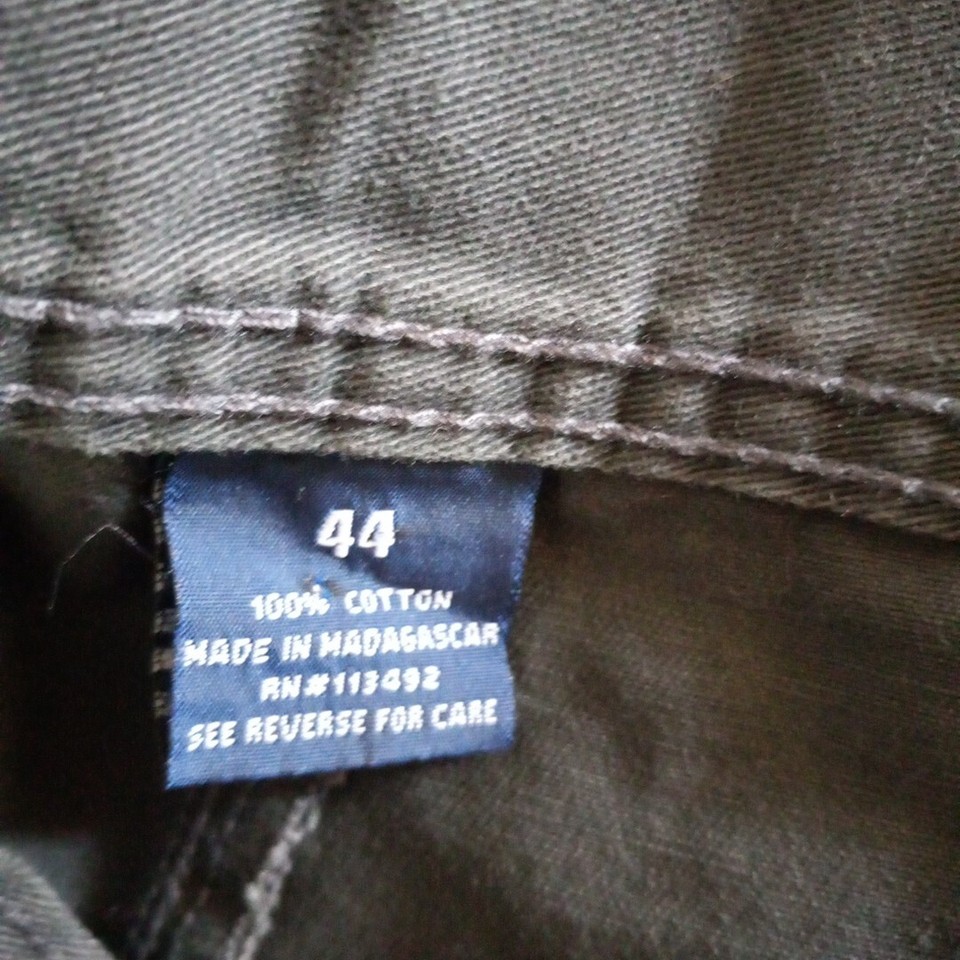 Full Blue Men's Cargo Shorts Gray Size 44 Cotton Casual Multiple