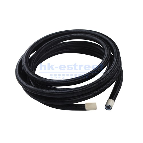 6AN Black Nylon Braided PTFE Fuel Line Hose Oil Gas Line 10FT for E85 - Picture 8 of 12