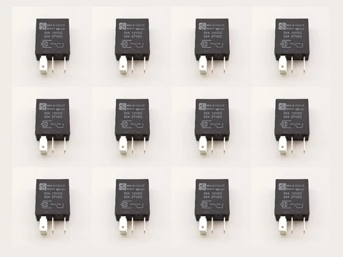 Micro Relay 12V 5 Pin 30amp Universal Automotive Sealed High Quality - 12 Pack